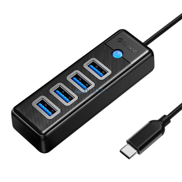 Orico USB hub USB-C - 4xUSB-A 3.0 5Gbps 0.15m - fekete