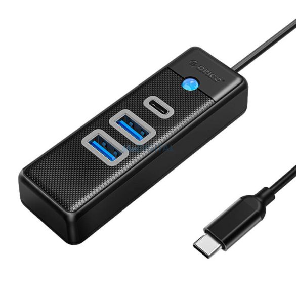 Orico USB hub USB-C - 2xUSB-A 3.0 + USB-C, 5 Gbps, 0.15m - fekete