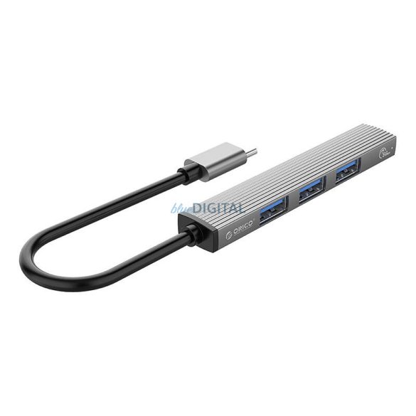 Orico USB hub USB-A - 1xUSB-A 3.0 + 3xUSB-A 2.0 - szürke