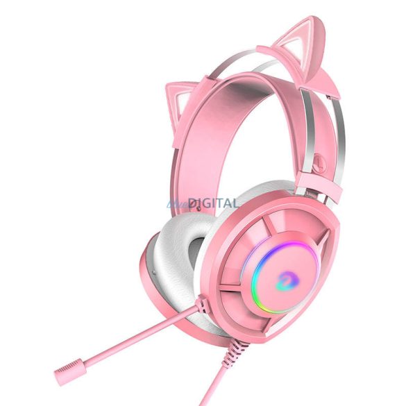 Dareu EH469 USB RGB gaming fejhallgató (rózsaszín)