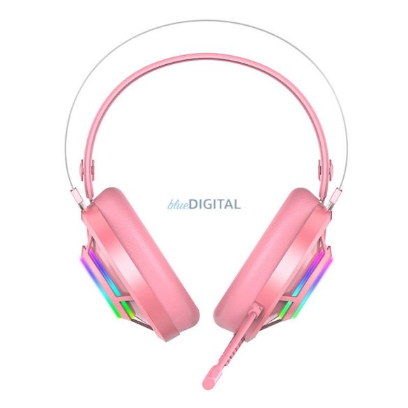 Dareu EH469 USB RGB gaming fejhallgató (rózsaszín)