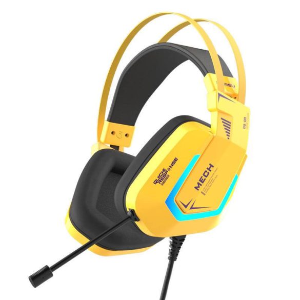 Dareu EH732 USB RGB játék fejhallgató (sárga)