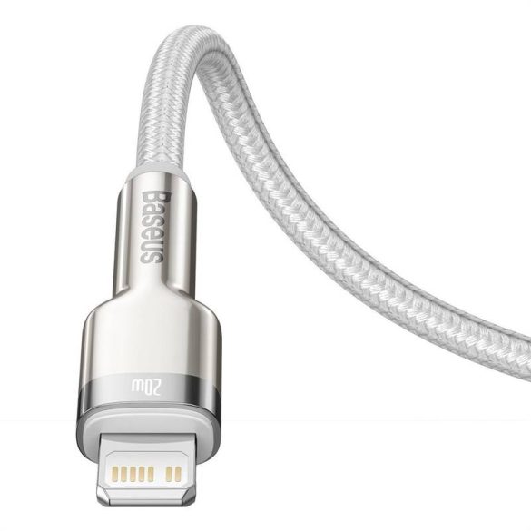 USB-C kábel a Lightning Baseus Cafule-hez, PD, 20 W, 1 m (fehér)