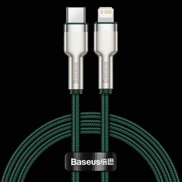 USB-C kábel a Lightning Baseus Cafule-hez, PD, 20 W, 1 m (zöld)