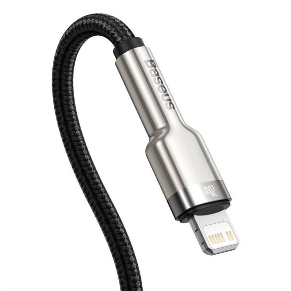 USB-C kábel a Lightning Baseus Cafule-hez, PD, 20 W, 2 m (fekete)