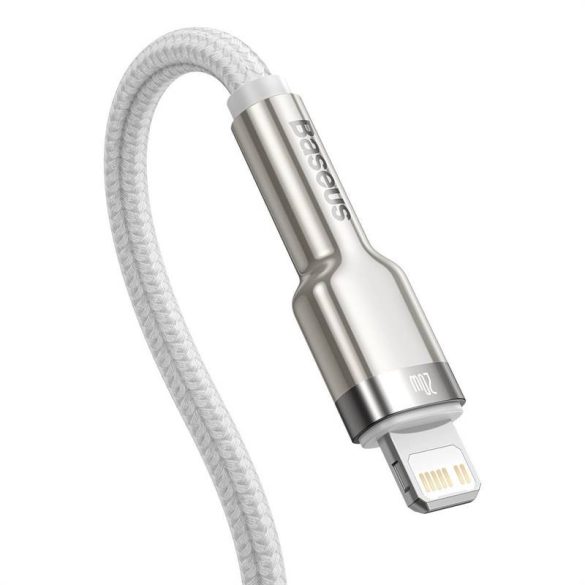 USB-C kábel a Lightning Baseus Cafule-hez, PD, 20 W, 2 m (fehér)