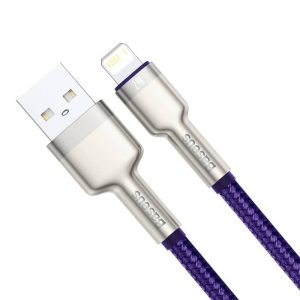 USB-kábel a Lightning Baseus Cafule-hez, 2,4A, 1 m (ibolya)