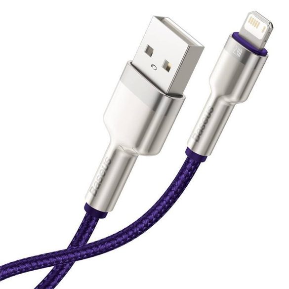 USB-kábel a Lightning Baseus Cafule-hez, 2,4A, 1 m (ibolya)