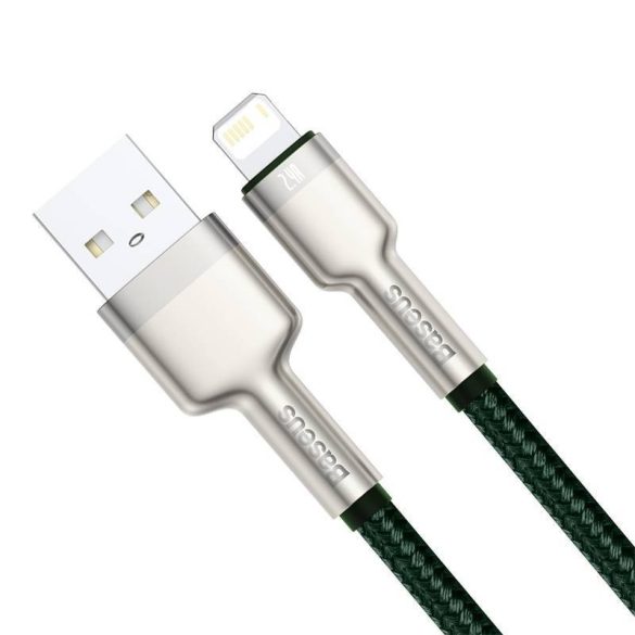 USB-kábel Lightning Baseus Cafule-hez, 2,4A, 1m (zöld)