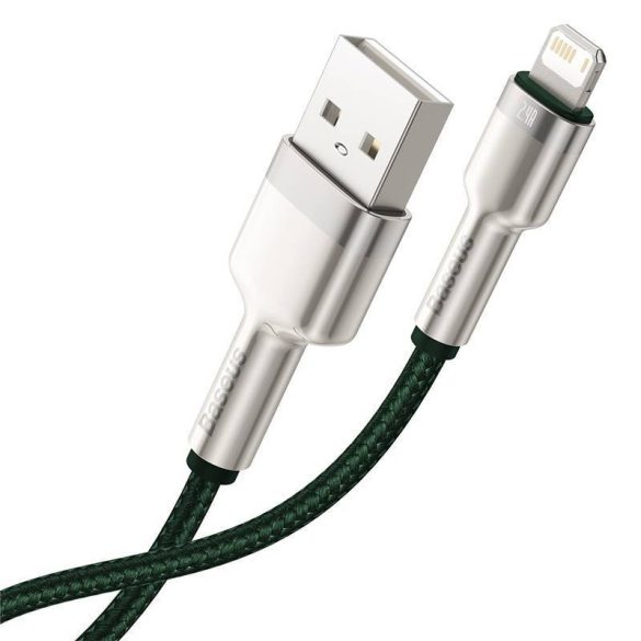USB-kábel Lightning Baseus Cafule-hez, 2,4A, 1m (zöld)