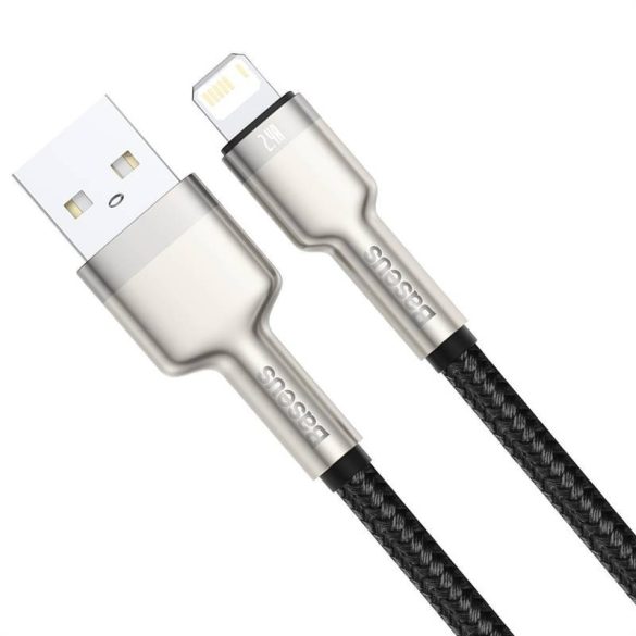 USB-kábel Lightning Baseus Cafule-hez, 2,4A, 2m (fekete)