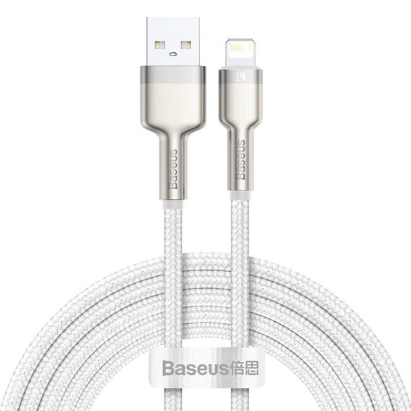 USB-kábel a Lightning Baseus Cafule-hez, 2,4A, 2m (fehér)