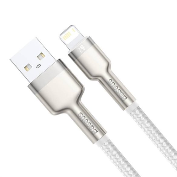 USB-kábel a Lightning Baseus Cafule-hez, 2,4A, 2m (fehér)