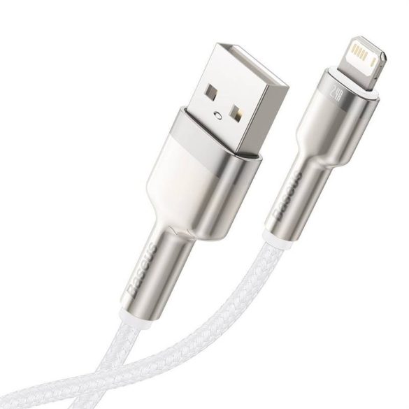 USB-kábel a Lightning Baseus Cafule-hez, 2,4A, 2m (fehér)