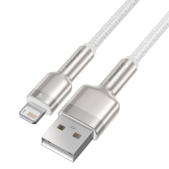 USB-kábel a Lightning Baseus Cafule-hez, 2,4A, 2m (fehér)