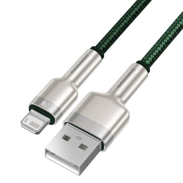 USB-kábel Lightning Baseus Cafule-hez, 2,4A, 2m (zöld)