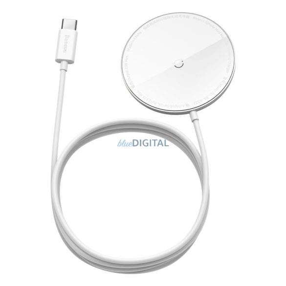 Baseus Simple Mini MagSafe indukciós töltő mágnessel, 15W (fehér)