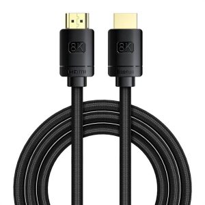 Baseus High Definition Series HDMI 2.1 kábel, 8K 60Hz, 3D, HDR, 48Gbps, 2m (fekete)