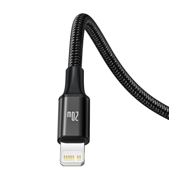 Baseus Rapid Series USB-C 3 az 1-ben kábel, mikro USB / Lightning / USB-C, 20 W, 1,5 m (fekete)