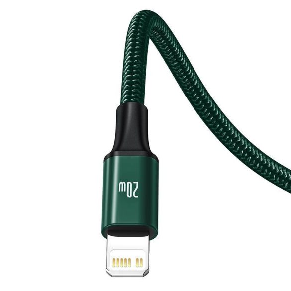 Baseus Rapid Series USB-C 3 az 1-ben kábel, mikro USB / Lightning / USB-C, 20 W, 1,5 m (zöld)
