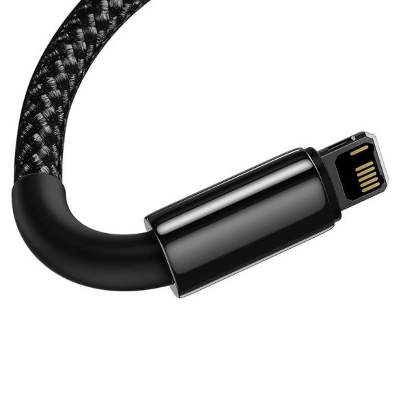 Baseus Tungsten Gold USB-A - Lightning kábel, 2,4A, 1 m (fekete)