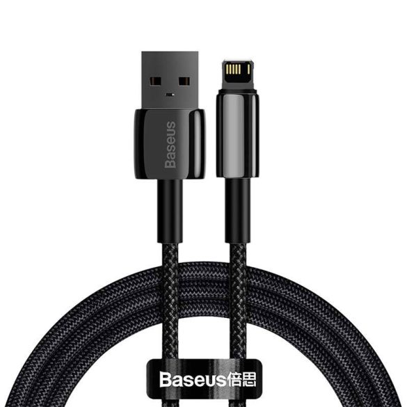 Baseus Tungsten Gold USB-A - Lightning kábel, 2,4A, 1 m (fekete)