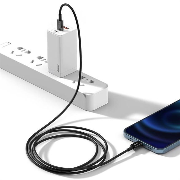 Baseus Superior USB-C - Lightning kábel, 20 W, PD, 2 m (fekete)