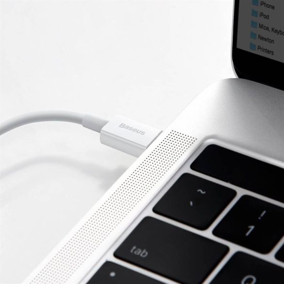 USB-C kábel a Lightning Baseus Superior sorozathoz, 20 W, PD, 2 m (fehér)