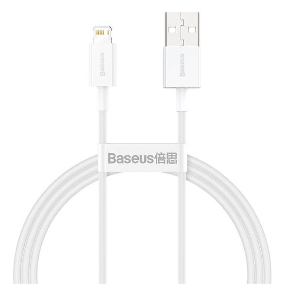 USB kábel a Lightning Baseus Superior sorozathoz, 2,4 A, 1 m (fehér)