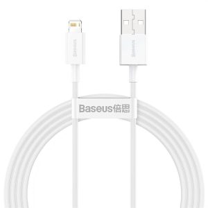 USB-kábel a Lightning Baseus Superior sorozathoz, 2,4A, 1,5 m (fehér)