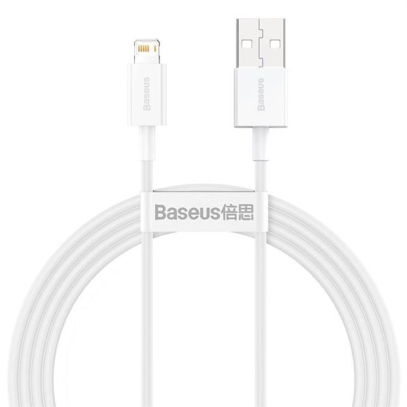 USB-kábel a Lightning Baseus Superior sorozathoz, 2,4A, 1,5 m (fehér)