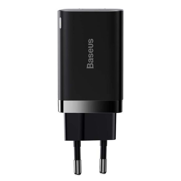 Baseus Super Si Pro gyorstöltő USB + USB-C 30W (fekete)