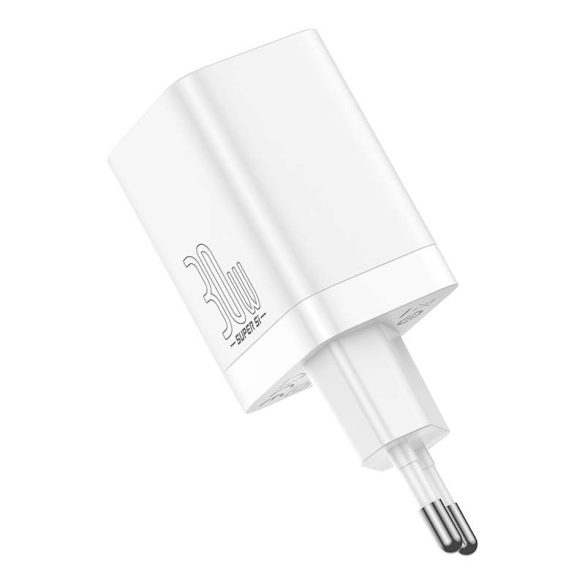 Baseus Super Si Pro gyorstöltő USB + USB-C 30W (fehér)