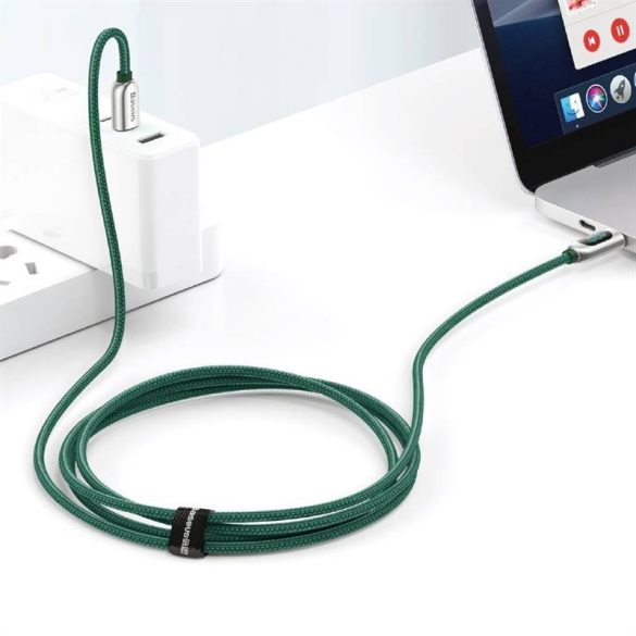 USB-C – USB-C Baseus kijelzőkábel, tápellátás, 100 W, 1 m (zöld)