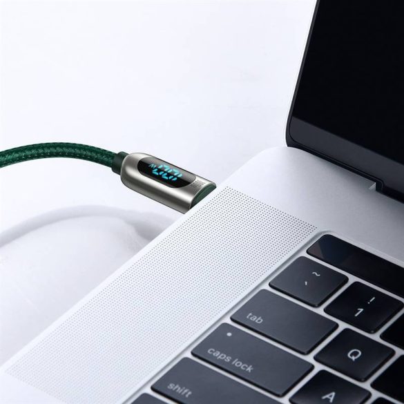 USB-C – USB-C Baseus kijelzőkábel, 100 W, 2 m (zöld)