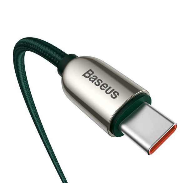 USB-C – USB-C Baseus kijelzőkábel, 100 W, 2 m (zöld)