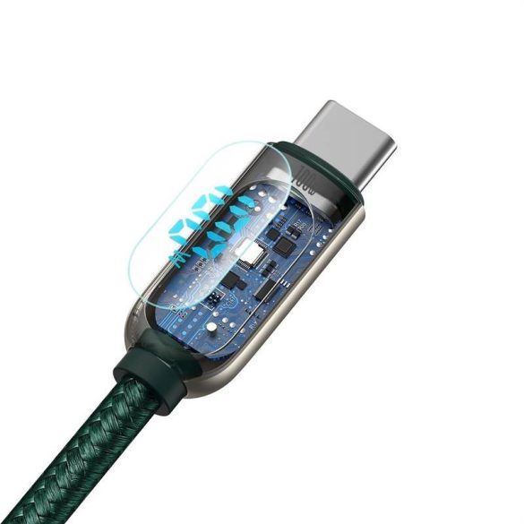 USB-C – USB-C Baseus kijelzőkábel, 100 W, 2 m (zöld)