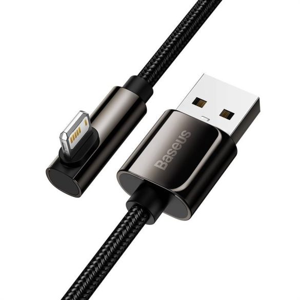 Baseus Legend Series Lightning derékszögű USB-kábel, 2,4 A, 2 m (fekete)