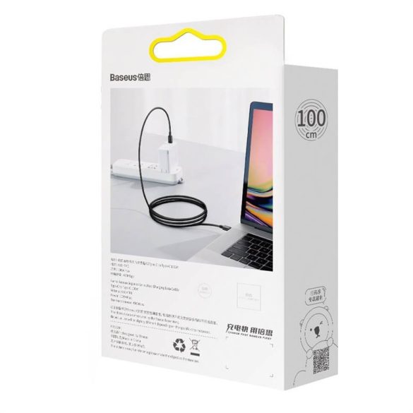 Baseus Superior sorozatú USB-C-USB-C kábel, 100 W, 1 m (fekete)