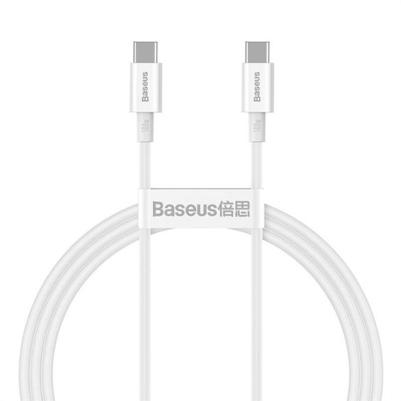 Baseus Superior sorozatú USB-C-USB-C kábel, 100 W, 1 m (fehér)