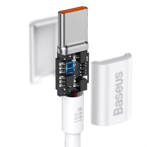 Baseus Superior sorozatú USB-C-USB-C kábel, 100 W, 1 m (fehér)