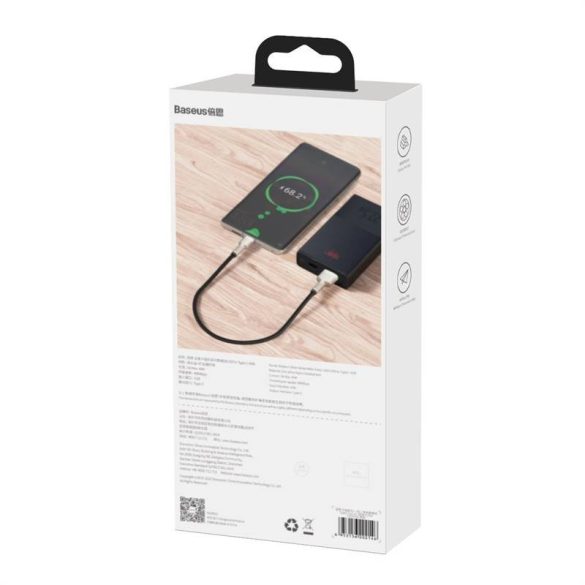 Baseus Cafule USB-USB-C kábel, 66 W, 0,25 m (fekete)