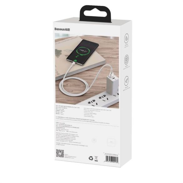 Baseus Cafule USB-USB-C kábel, 66 W, 2 m (fehér)