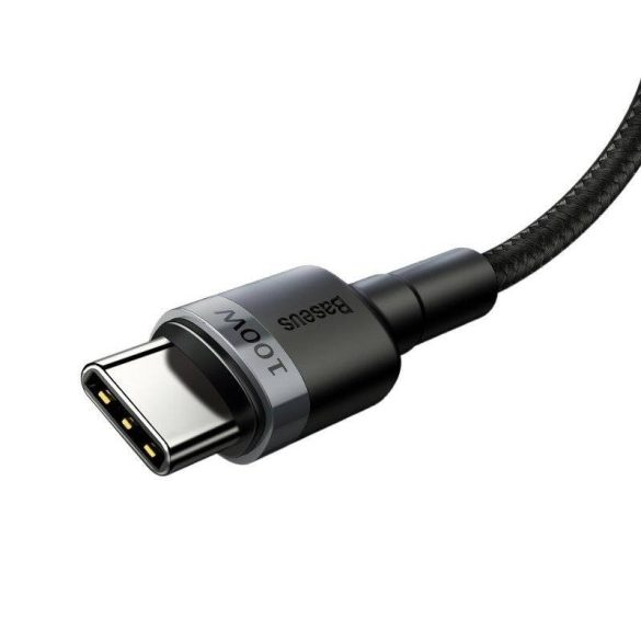 Baseus Cafule USB-C-USB-C kábel, QC 3.0, PD 2.0, 100 W, 5A, 2 m (szürke-fekete)