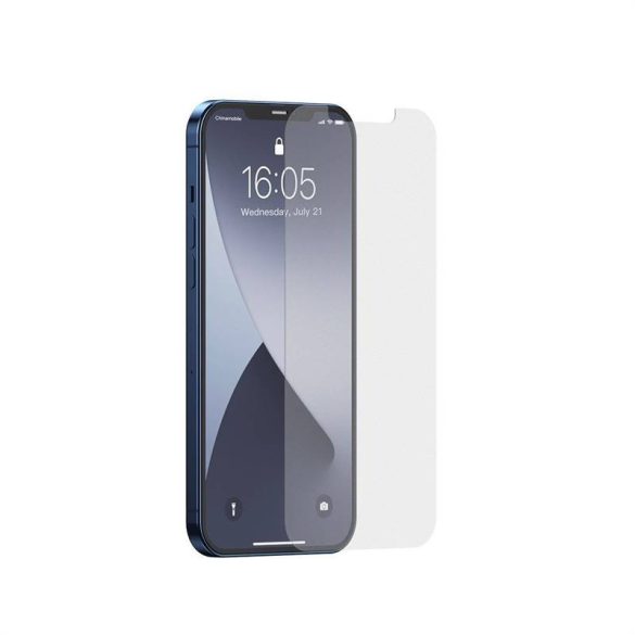 Baseus edzett üvegfólia 0,3 mm-es iPhone 12/12 Pro készülékhez (2 db)
