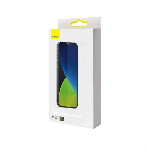 Baseus edzett üvegfólia 0,3 mm-es iPhone 12/12 Pro készülékhez (2 db)