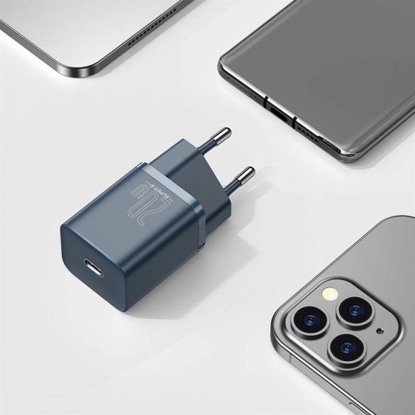 Baseus Super Si Quick Charger 1C 20W fali töltő 1 m-es USB-C-villámkábellel (kék)