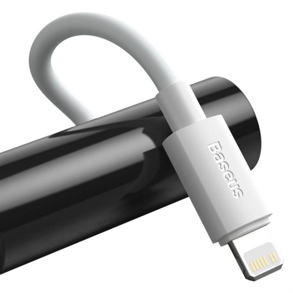 USB-C kábel Lightning Baseus Simple Wisdomhoz, PD, 20W, 1,5m (fehér) 2 db.