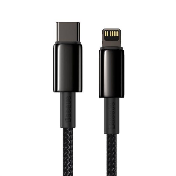 USB-C kábel a Lightning Baseus Tungsten Gold-hoz, 20 W, 5 A, PD, 1 m (fekete)
