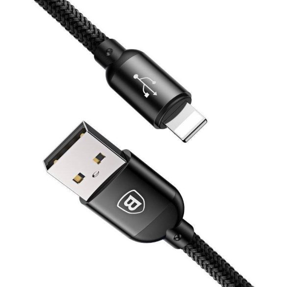 Baseus 3 az 1-ben USB-C / Lightning / Micro USB kábel 3,5A 0,3 m (fekete)